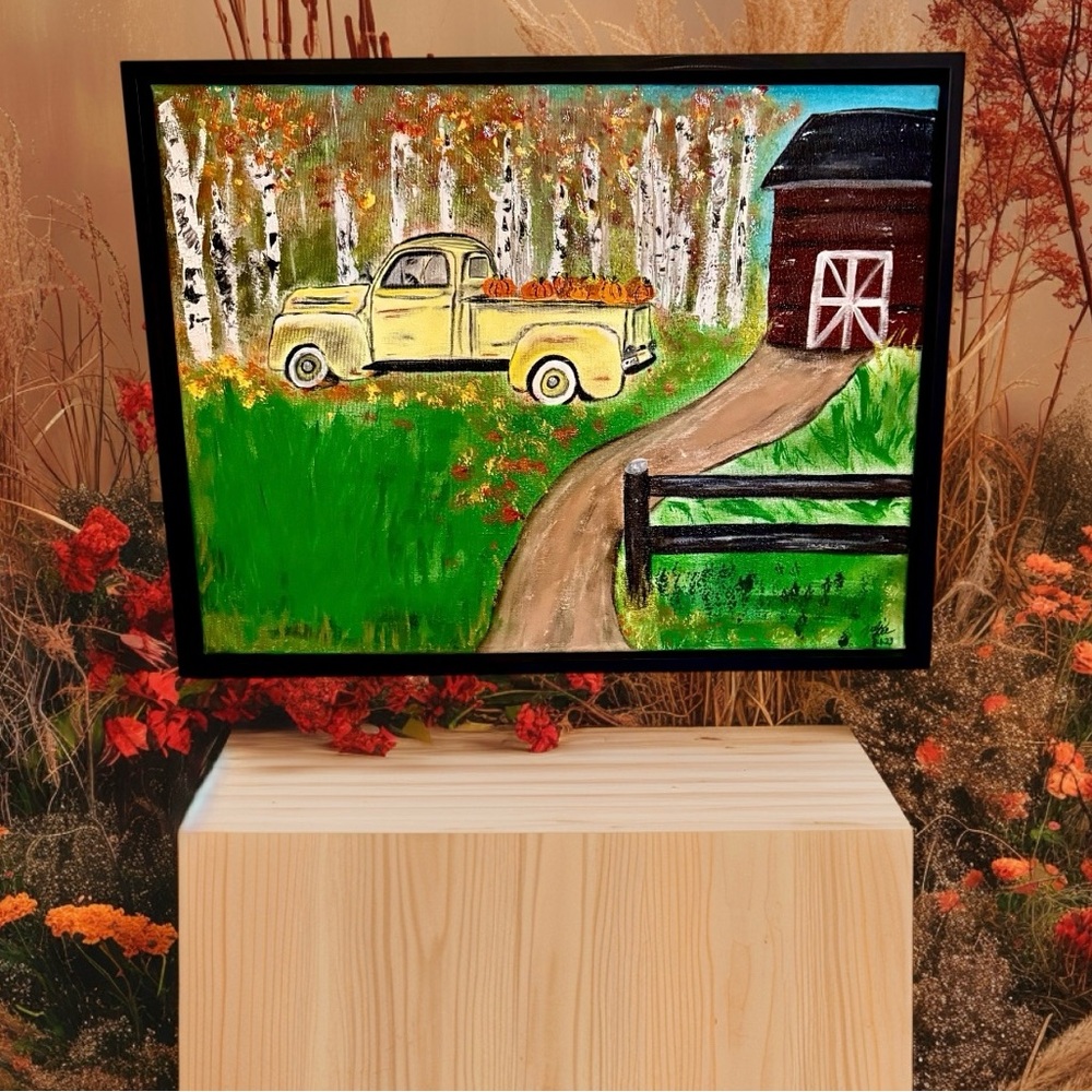 Original Rustic Fall Painting